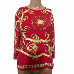 J. McLaughlin limited edition Red holiday top